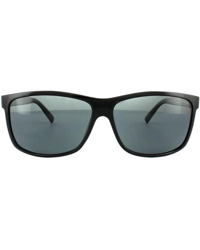 Polaroid Rectangle Black Grey Polarized Sunglasses