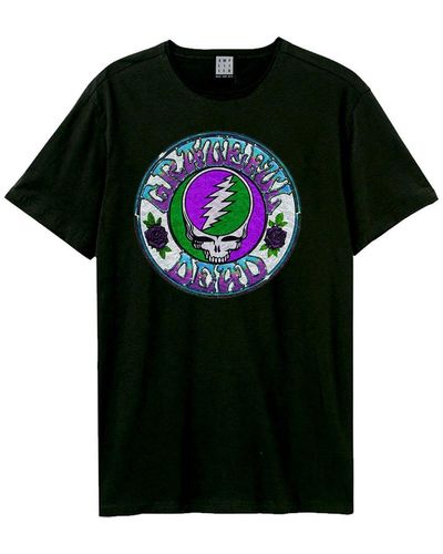 Rocksax Grateful Dead T Shirt - Stealie Tie Dye Amplified Vintage - Black