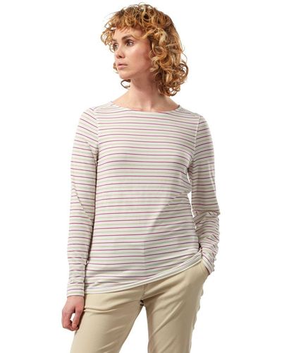 Craghoppers Cotton-blend 'nosilife Erin' Long-sleeve T-shirt - Natural
