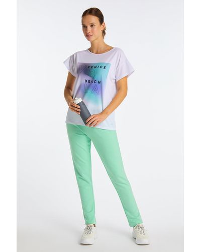 Venice Beach Shortsleeve T Shirt Withlogo Print - Blue