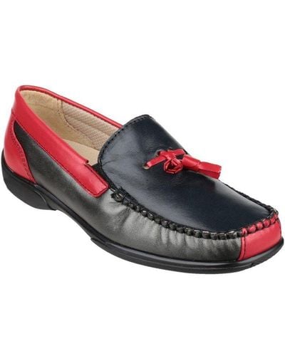 Cotswold 'biddlestone' Leather Slip On Shoes - Red