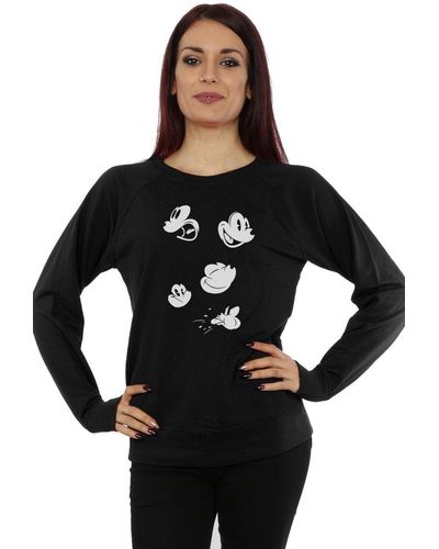 Disney Mickey Mouse Faces Sweatshirt - Black