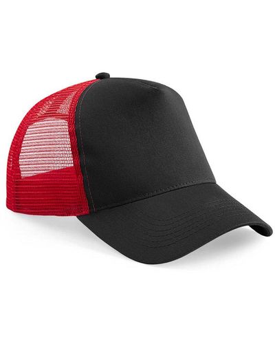 BEECHFIELD® Half Mesh Trucker Cap Headwear - Red