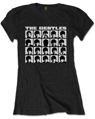 The Beatles Hard Days Night Faces T-shirt - Black