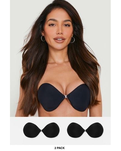 Boohoo 2 Pack Stick On Front Fastening Bra - Blue