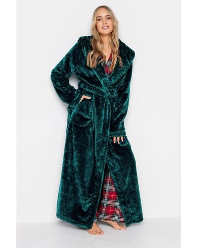 Long Tall Sally Tall Hooded Dressing Gown - Green