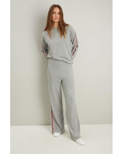 Wallis Side Stripe Sweatshirt - Grey