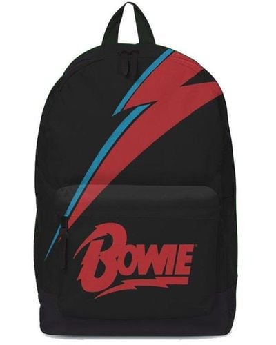 Rocksax David Bowie Backpack - Lightning Black - Red