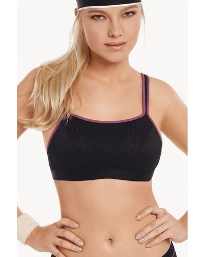 Lisca 'playful' Non-wired Foam Cup Sports Bra - Black