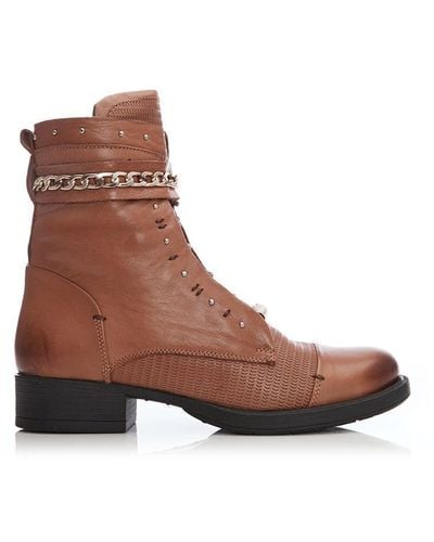 Moda In Pelle 'annalette' Leather Ankle Boots - Brown