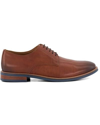 Dune 'stanley' Leather Lace Up Shoes - Brown