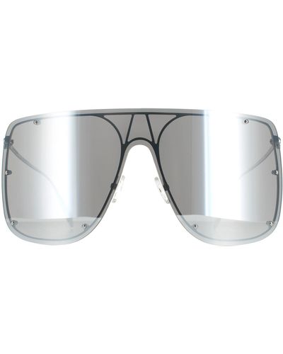 Alexander McQueen Shield Silver Silver Mirror Am0313s - Grey