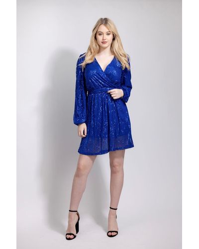 BeReal 'azul' Sequin Dress In Blue