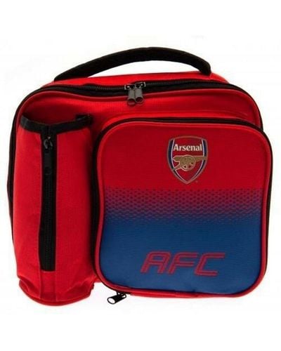 Arsenal Fc Fade Lunch Bag With Bottle Holder - Red