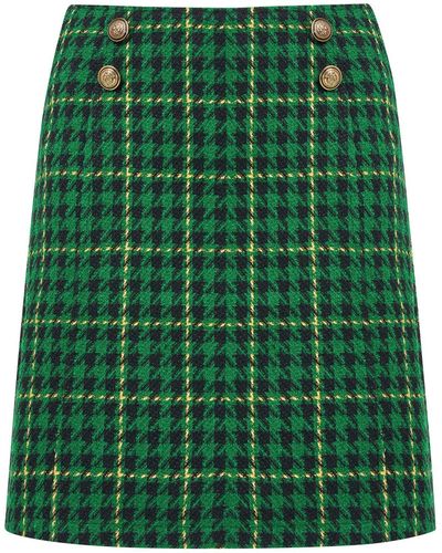 Joe Browns Green Check Co-ord Suit A-line Mini Skirt