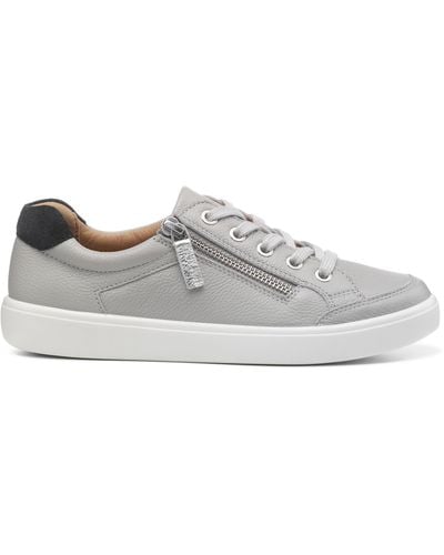 Hotter Wide Fit mabel Canvas Deck Shoes in White Lyst UK