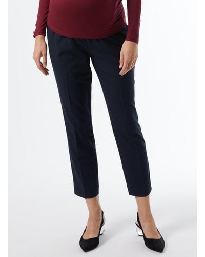 Dorothy Perkins Maternity Navy Overbump Ankle Grazer Trousers - Blue