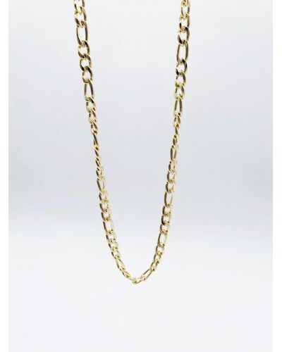 SVNX Layered Chain Necklace In Gold - White
