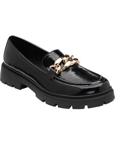 Lotus Black 'giles' Patent Slip-on Shoes