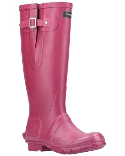 Cotswold 'windsor Welly' Plain Rubber Wellington Boots - Pink
