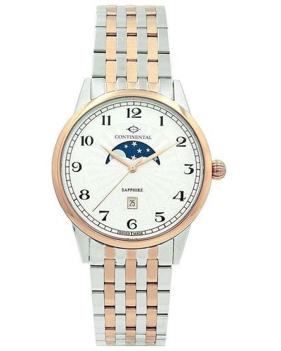 Continental Moonphase Gold Plated Stainless Steel Classic Watch - 20507-gm815120 - Metallic