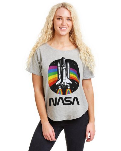 NASA Rainbow Cotton T-shirt - White