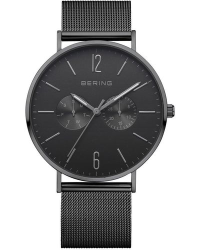 Bering Stainless Steel Classic Analogue Quartz Watch - 14240-222 - Black