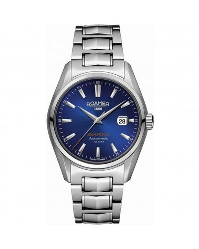 Roamer Searock Automatic Stainless Steel Luxury Watch - 210665 41 45 20 - Blue