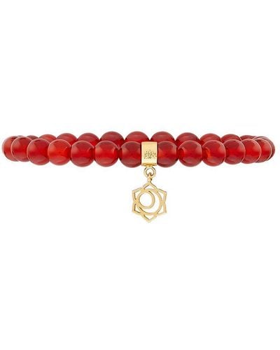 Accessorize Beaded Sacral Chakra Bracelet - Red