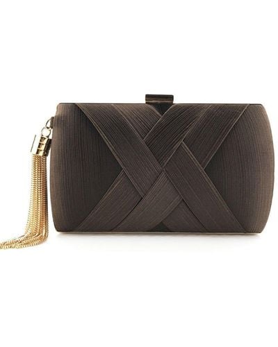 Where's That From 'maylah' Pleated Clutch Bag - Black