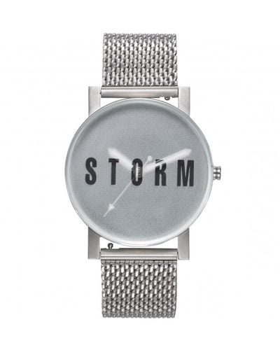 Storm New Blast Mesh Green Stainless Steel Fashion Watch - 47456/g - Grey