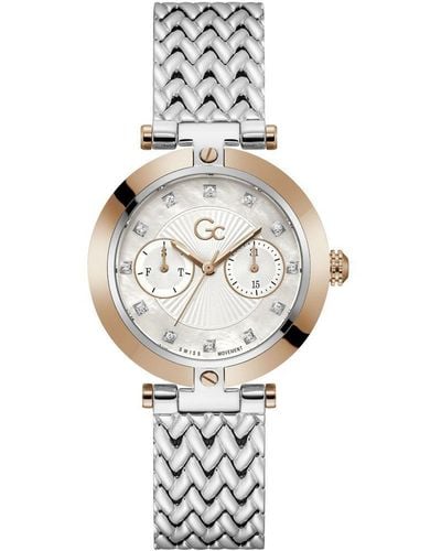 Gc Vogue Stainless Steel Luxury Analogue Quartz Watch - Z21006l1mf - White