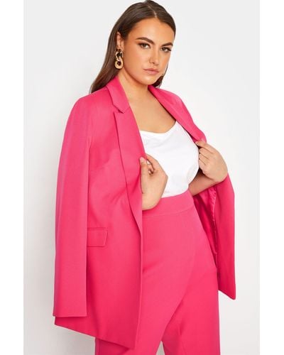 Yours Lined Blazer - Pink