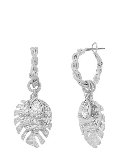 Bibi Bijoux Silver 'palma' Multi Wear Earrings - White