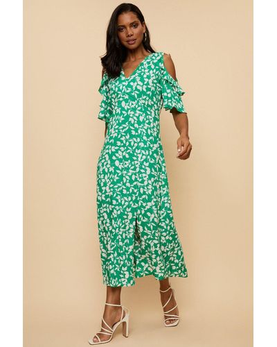 Wallis Tall Sequin Cold Shoulder Overlayer Dress in Blue Lyst UK