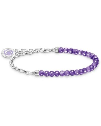 Thomas Sabo Sterling Silver Bracelet - A2130-007-13-l19v - Purple