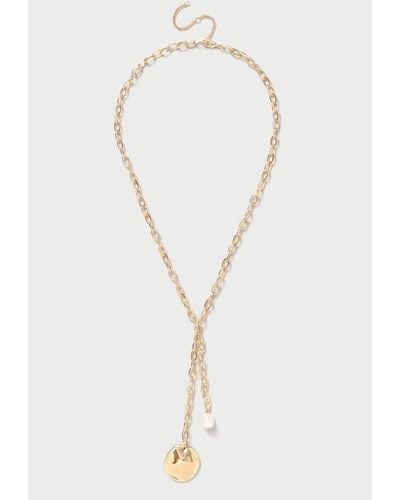 Dorothy Perkins Gold Lariat Style Necklace - Metallic