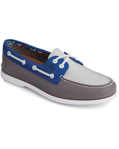 Sperry Top-Sider 'authentic Original Plushwave Boat Shoe' Leather Lace Shoes - Blue