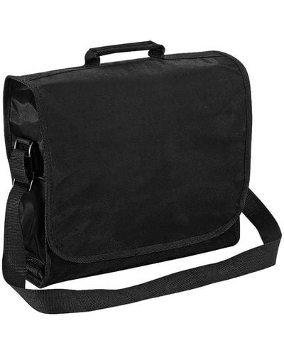 QUADRA Plain Record Messenger Bag (9 Litres) Pack Of 2 - Black
