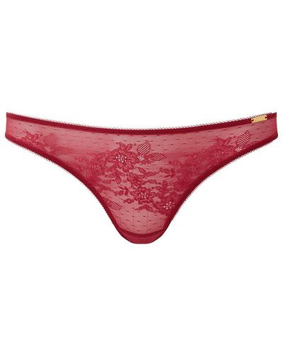 Gossard Glossies Lace Thong - Red