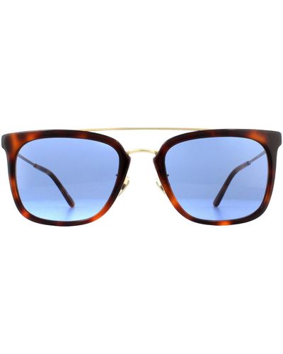 Calvin Klein Square Soft Tortoise Blue Sunglasses