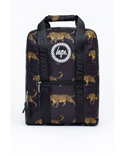 Hype Black Leopard Boxy Backpack