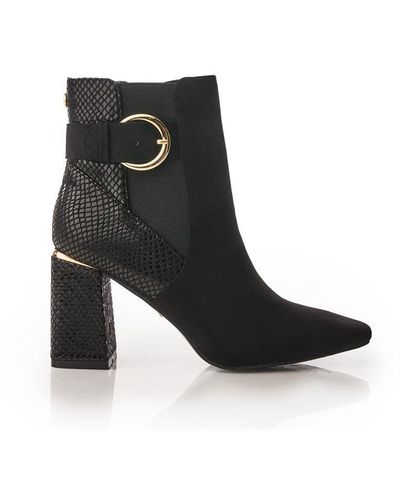 Moda In Pelle 'kailee' Patent Heeled Boots - Black
