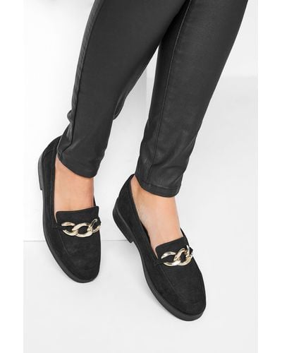 Long Tall Sally Chain Loafers - Black