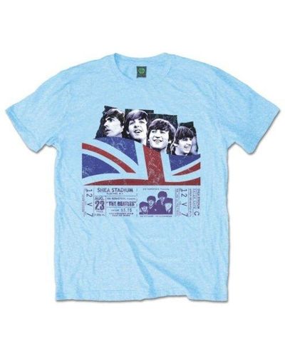 The Beatles Shea Stadium T-shirt - Blue