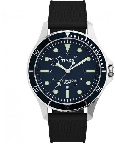 Timex Military Stainless Steel Classic Analogue Quartz Watch Tw2u55700 - Black