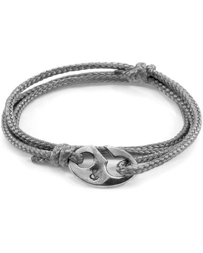 Anchor and Crew Windsor Silver And Rope Bracelet - Metallic