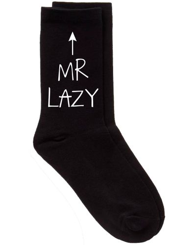 60 SECOND MAKEOVER Mr Lazy Black Calf Socks