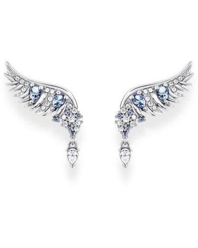 Thomas Sabo Rising Phoenix Stud Sterling Silver Earrings H2247-644-1 - Blue