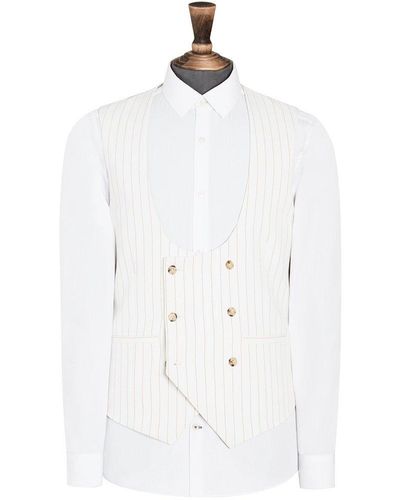 Burton 1904 David Ecru Waistcoat - White